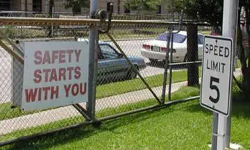 A “safety starts with you” sign